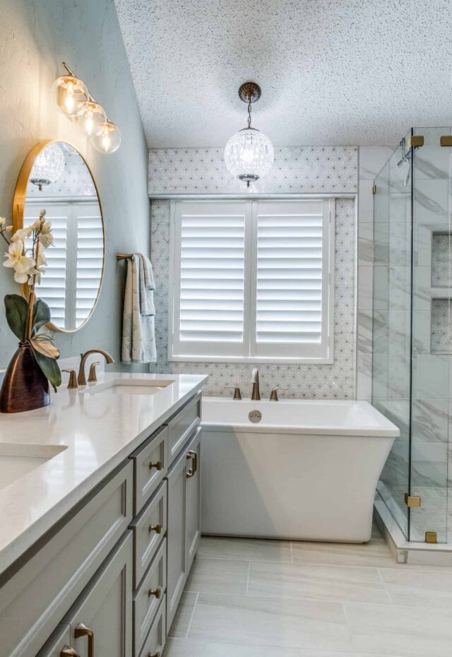 Luxury Bathroom Remodeling with Walk-In Shower and Freestanding Tub